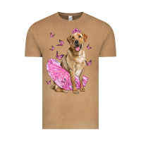 Vintage Camel Labrador Retriever Dog With Tutu Vintage Tee - LillyAllenDesigns