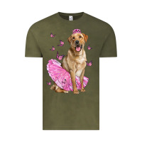 Vintage Olive Labrador Retriever Dog With Tutu Vintage Tee - LillyAllenDesigns