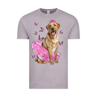 Vintage Zinc Labrador Retriever Dog With Tutu Vintage Tee - LillyAllenDesigns