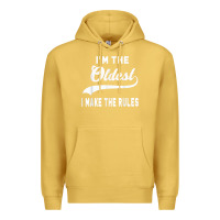Antique Gold im the oldest i make the rules siblings family Premium Hoodie - linhVisuals