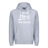 Heather Grey im the oldest i make the rules siblings family Premium Hoodie - linhVisuals