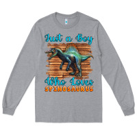 Just A Boy Who Loves Baby Spinosaurus Long Sleeve Tee | Teevron
