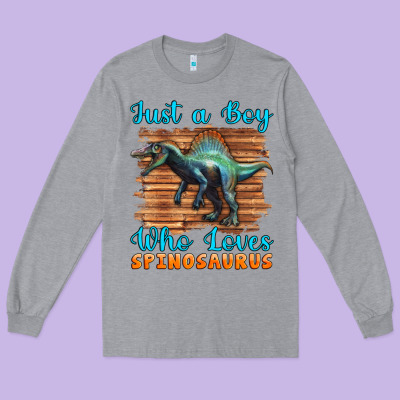 Just A Boy Who Loves Baby Spinosaurus Long Sleeve Tee Designed By Artiststas