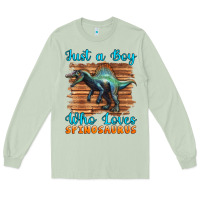 Matcha just a boy who loves baby spinosaurus Long Sleeve Tee - Artiststas