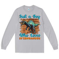 Moon Dust just a boy who loves baby spinosaurus Long Sleeve Tee - Artiststas