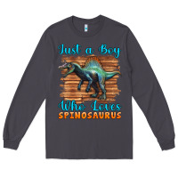 Smoke just a boy who loves baby spinosaurus Long Sleeve Tee - Artiststas