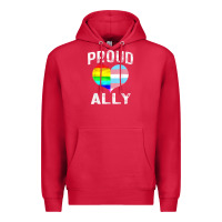 Cardinal proud ally lgbt rainbow heart gay pride month Premium Hoodie - linhVisuals
