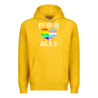 Lemon proud ally lgbt rainbow heart gay pride month Premium Hoodie - linhVisuals