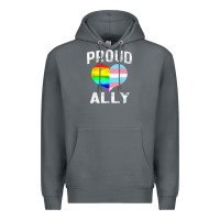 Rock proud ally lgbt rainbow heart gay pride month Premium Hoodie - linhVisuals