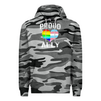 Slate Camo proud ally lgbt rainbow heart gay pride month Premium Hoodie - linhVisuals
