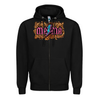 Black Leopard Mama Lightning Zipper Hoodie - RanaPortraitStore