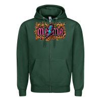 Sports Green Leopard Mama Lightning Zipper Hoodie - RanaPortraitStore