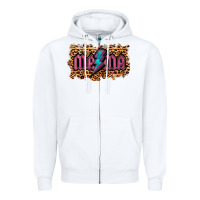 White Leopard Mama Lightning Zipper Hoodie - RanaPortraitStore
