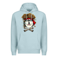 Blue Mist alaskan malamute pirate dog halloween Premium Hoodie - linhVisuals