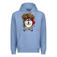 Colony Blue alaskan malamute pirate dog halloween Premium Hoodie - linhVisuals