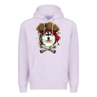Lilac alaskan malamute pirate dog halloween Premium Hoodie - linhVisuals