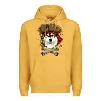 Mustard alaskan malamute pirate dog halloween Premium Hoodie - linhVisuals