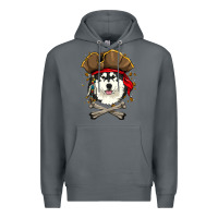 Rock alaskan malamute pirate dog halloween Premium Hoodie - linhVisuals