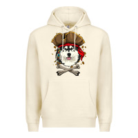 Sandshell alaskan malamute pirate dog halloween Premium Hoodie - linhVisuals