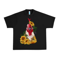 Black sunflower rooster with leopard Urban Heavy Tee - RanaPortraitStore