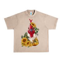French Oak sunflower rooster with leopard Urban Heavy Tee - RanaPortraitStore