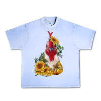 Grape Ice sunflower rooster with leopard Urban Heavy Tee - RanaPortraitStore