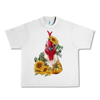 Lunar Rock sunflower rooster with leopard Urban Heavy Tee - RanaPortraitStore
