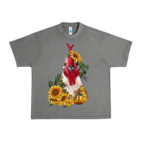 Tornado sunflower rooster with leopard Urban Heavy Tee - RanaPortraitStore