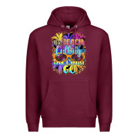 Burgundy the beach is calling and i must go Premium Hoodie - BarkalooDesign