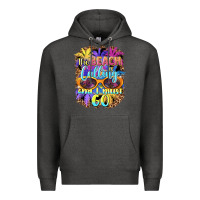 Charcoal Heather the beach is calling and i must go Premium Hoodie - BarkalooDesign