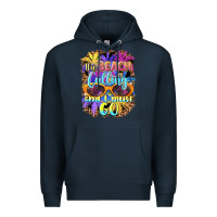 Navy the beach is calling and i must go Premium Hoodie - BarkalooDesign