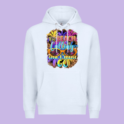 The Beach Is Calling And I Must Go Premium Hoodie Designed By Barkaloodesign