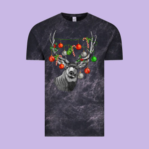 Mule Deer With Vintage Tee Designed By Lillyallendesigns