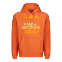 Carrot drinking coffee watching birds funny Premium Hoodie - linhVisuals