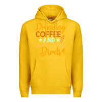 Lemon drinking coffee watching birds funny Premium Hoodie - linhVisuals