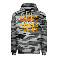 Slate Camo drinking coffee watching birds funny Premium Hoodie - linhVisuals