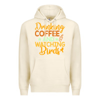 Tofu drinking coffee watching birds funny Premium Hoodie - linhVisuals