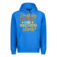 True Royal drinking coffee watching birds funny Premium Hoodie - linhVisuals