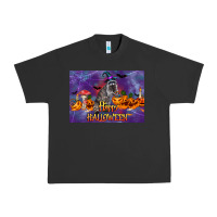 Pigment Black Happy Halloween Raccoon Urban Heavy Tee - LillyAllenDesigns