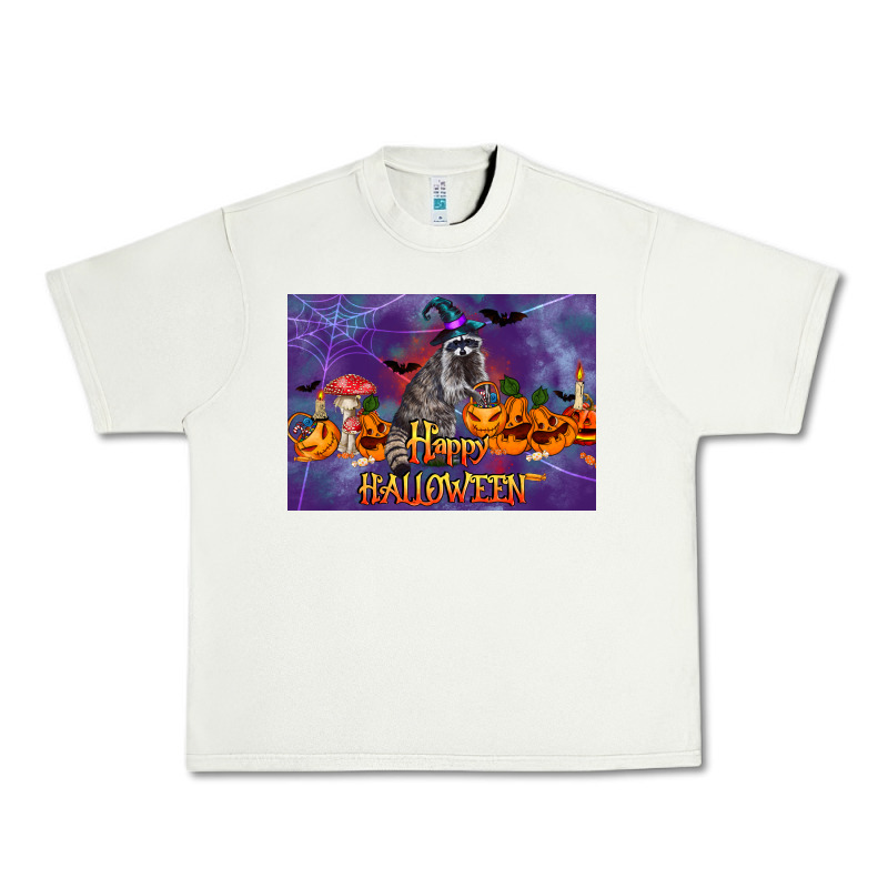 Happy Halloween Raccoon Urban Heavy Tee by LillyAllenDesigns | Teevron