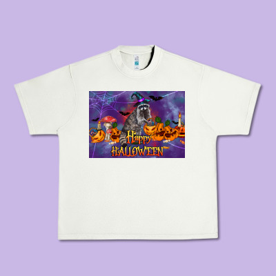 Happy Halloween Raccoon Urban Heavy Tee Designed By Lillyallendesigns