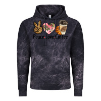 Cloud Black peace love coffee Vintage Hoodie - BarkalooDesign