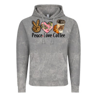 Cloud Rock peace love coffee Vintage Hoodie - BarkalooDesign