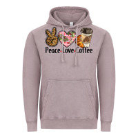 Vintage Zinc peace love coffee Vintage Hoodie - BarkalooDesign