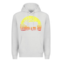 Dove Grey american elk hunter dad vintage retro sun bow hunting gift Premium Hoodie - linhVisuals