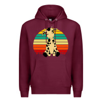 Burgundy africa animals african safari retro Premium Hoodie - linhVisuals