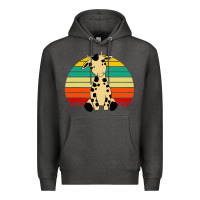 Charcoal Heather africa animals african safari retro Premium Hoodie - linhVisuals