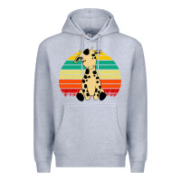 Heather Grey africa animals african safari retro Premium Hoodie - linhVisuals