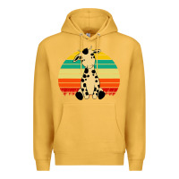 Mustard africa animals african safari retro Premium Hoodie - linhVisuals