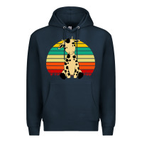 Navy africa animals african safari retro Premium Hoodie - linhVisuals